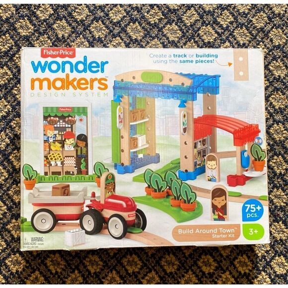 Fisher-Price Wonder Makers Wooden Construction Set - Picture 1 of 2